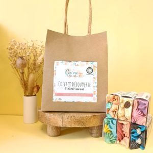 Coffret savon découverte saponifié à froid - 6 demi-savons - Savonnerie Cos'mo Atelier - Jura 39